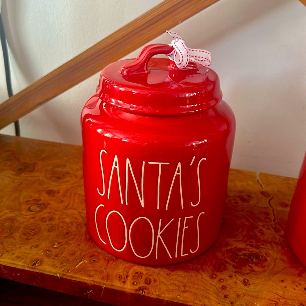 Rae Dunn Santa’s Cookies large canister​
